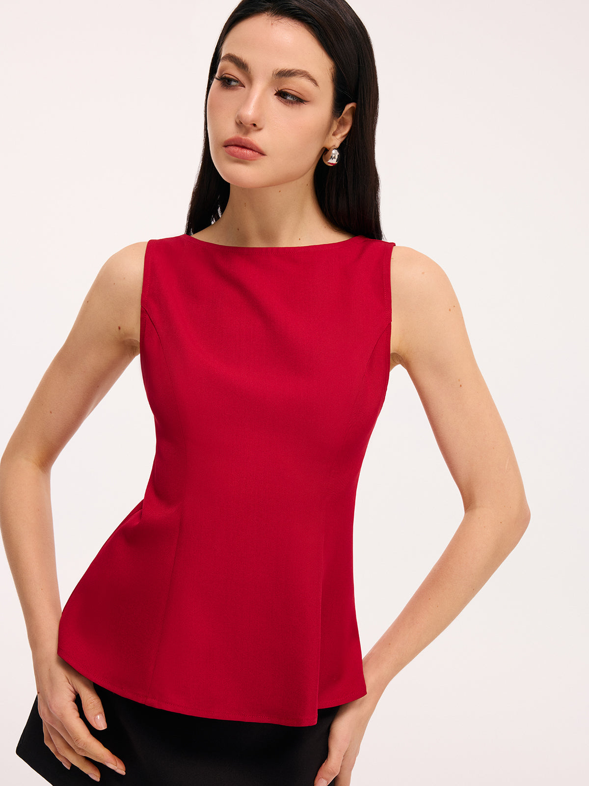 Backless Bow Detail Sleeveless Top for Summer Casual Wear