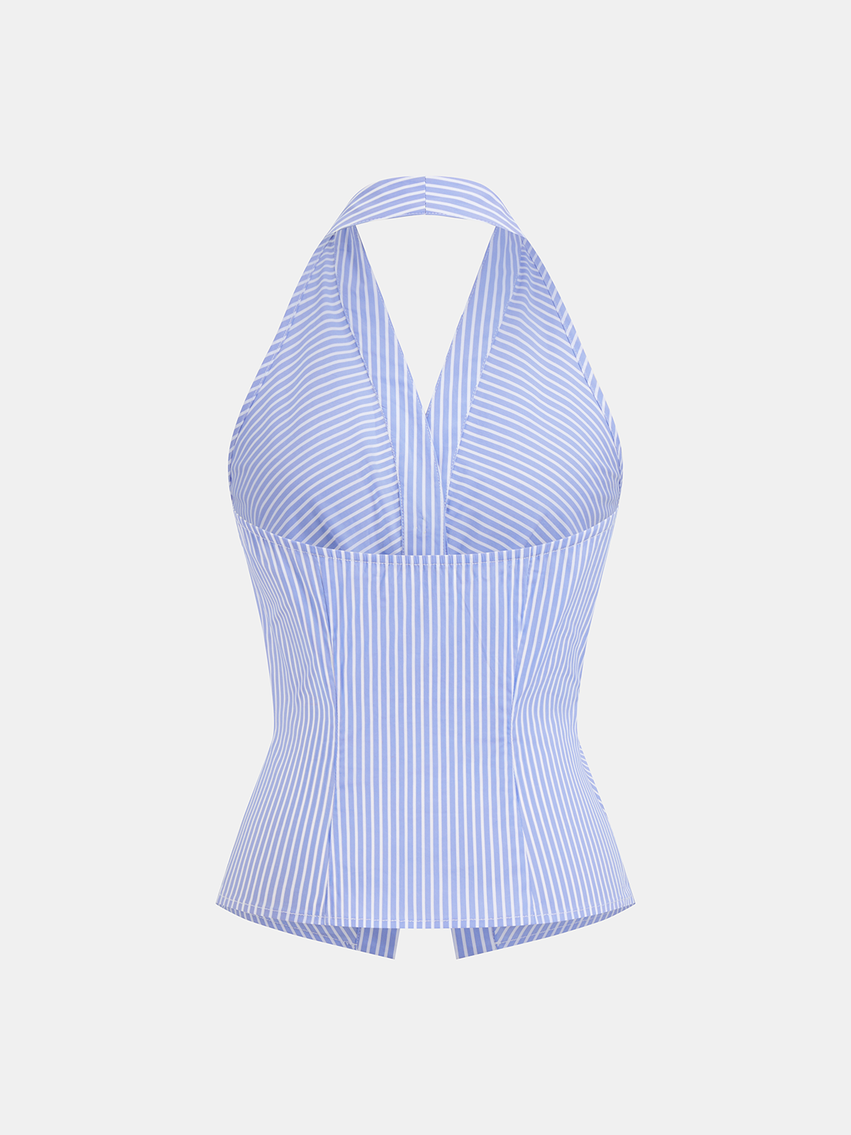 Cotton Blend Striped Halter Top for Women Casual Summer Wear
