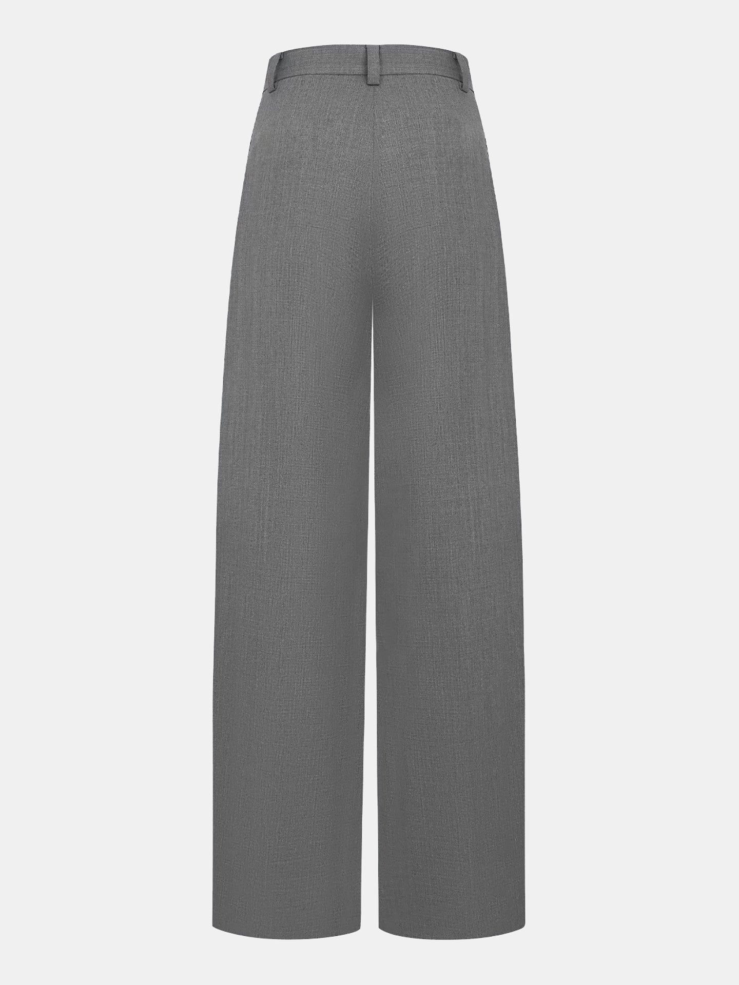 Asymmetric Pleated Wide-Leg Pants High Waist Palazzo Style