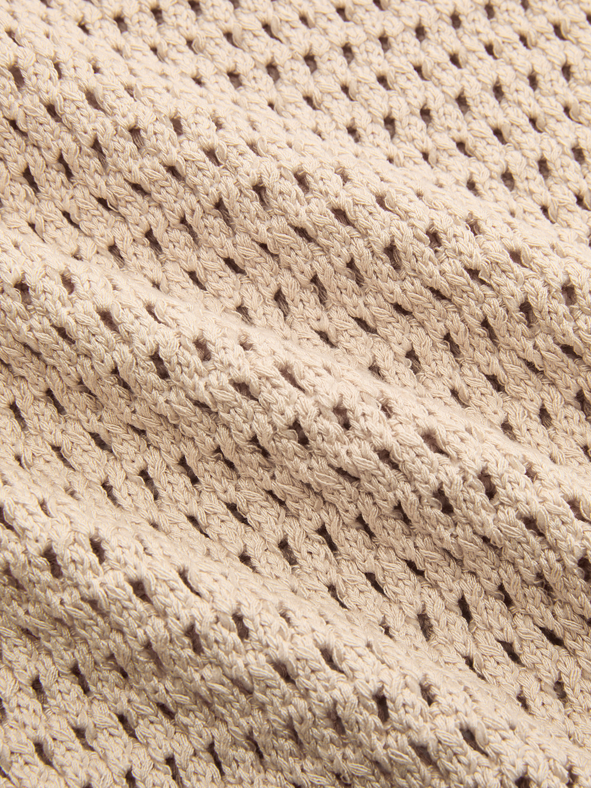 Sleeveless Polo Open Knit Top Lightweight Summer Casual Wear