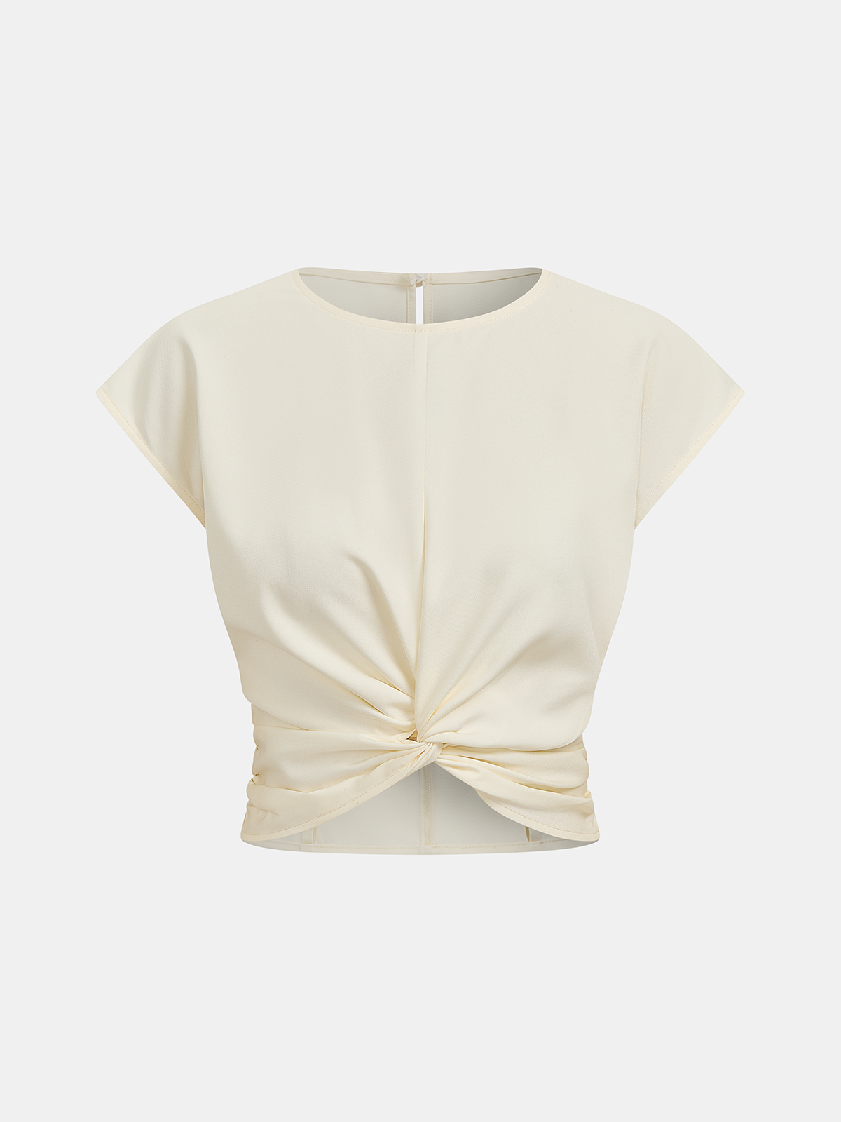 Twist-Front Crop Top & Midi Skirt Set, Stylish Comfortable Weekend Wear