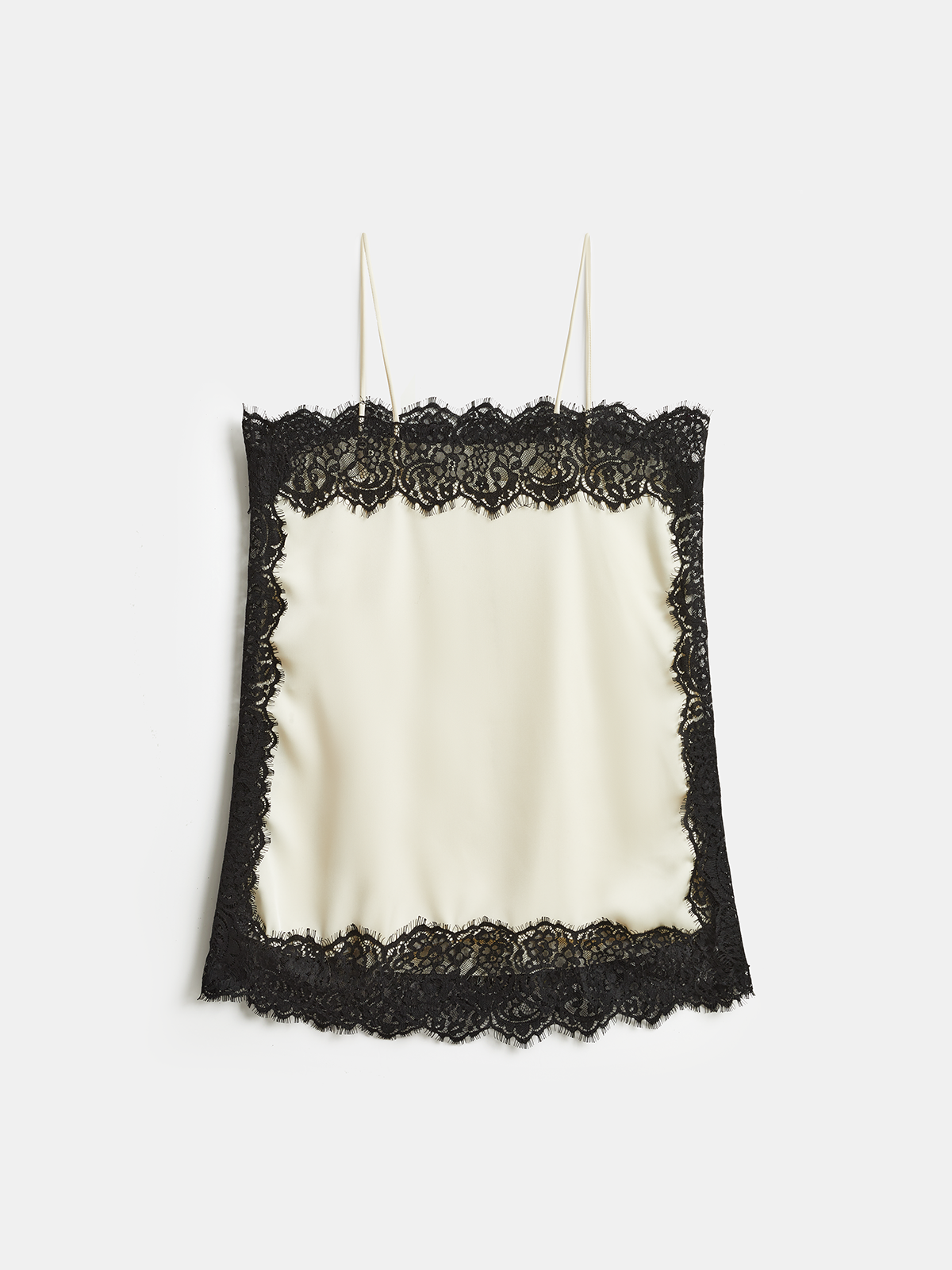 Lace Trim Satin Cami Top with Adjustable Straps for Women