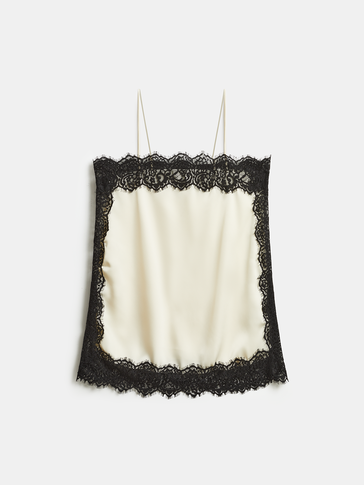 Lace Trim Satin Cami Top with Adjustable Straps for Women