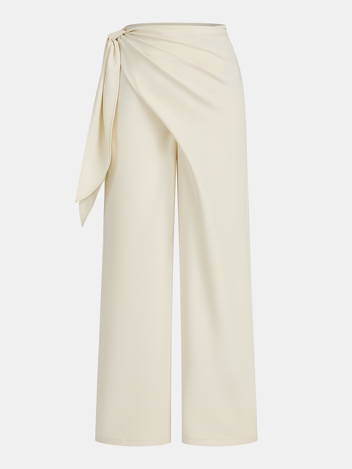 Draped Wrap Wide-Leg Pants for Women Comfort Fit