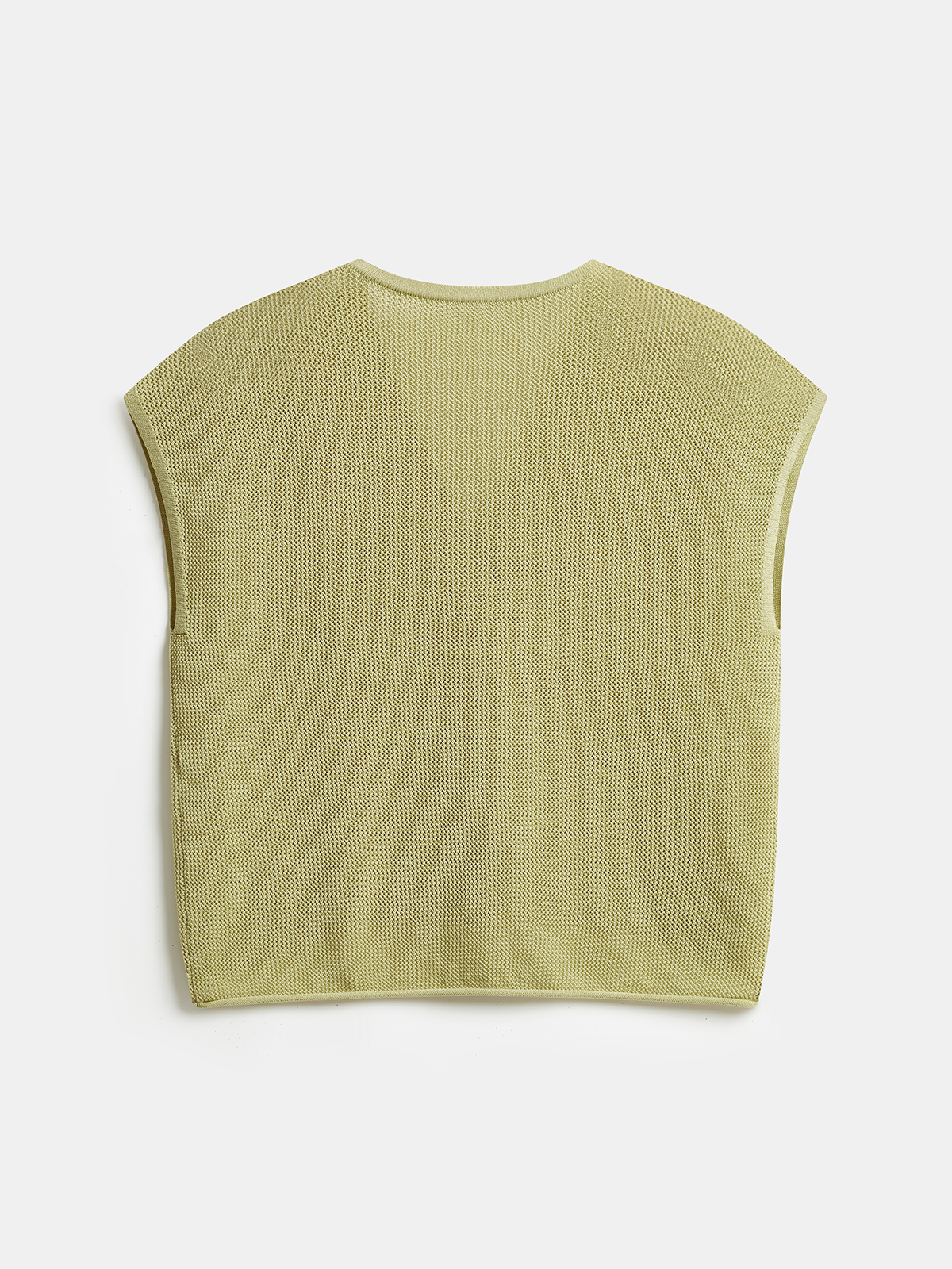 Embossed Button Sleeveless Knit Vest Comfortable Casual Wear
