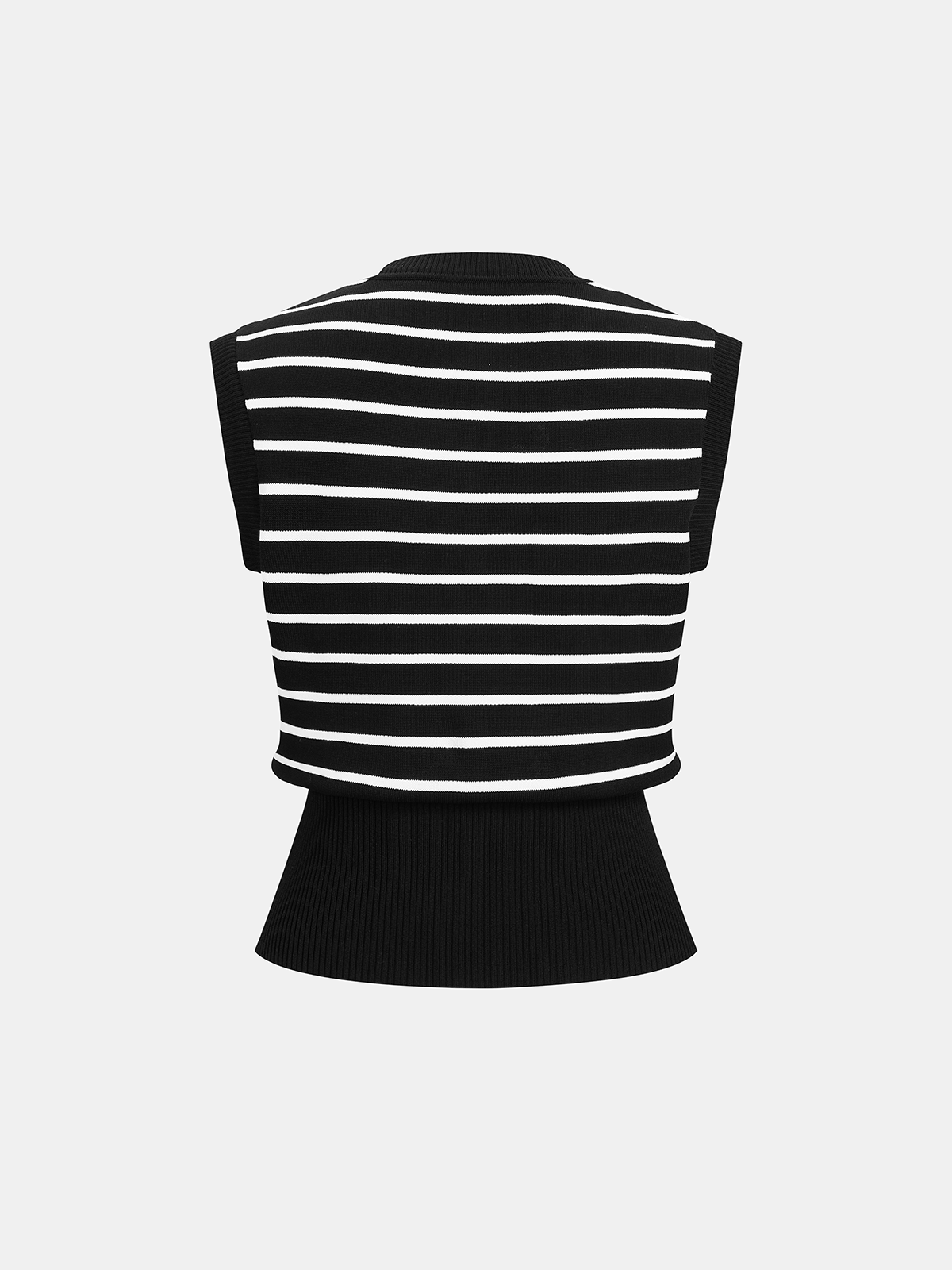 Striped Button-Front Sleeveless Knit Cardigan for Women, Lightweight Casual Summer Top