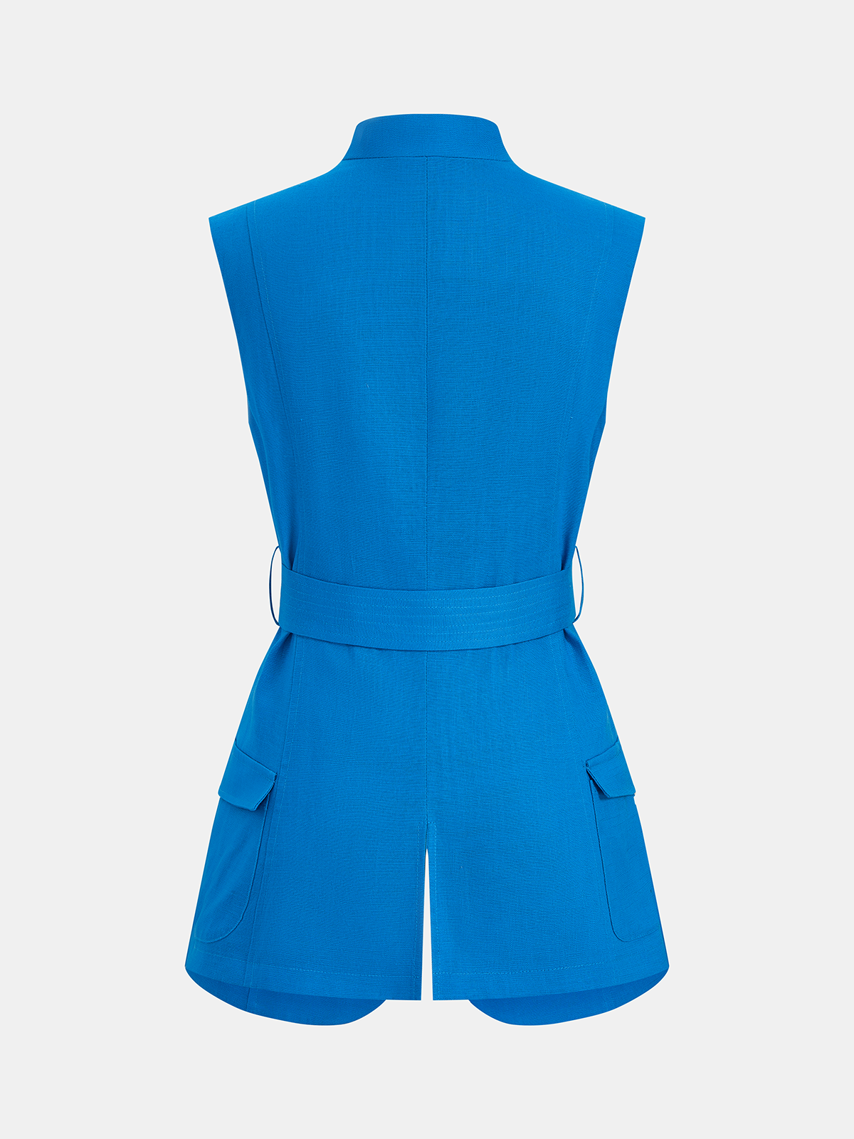 Sleeveless Blazer Vest & Pleated Shorts Set for Women, Casual Outfit