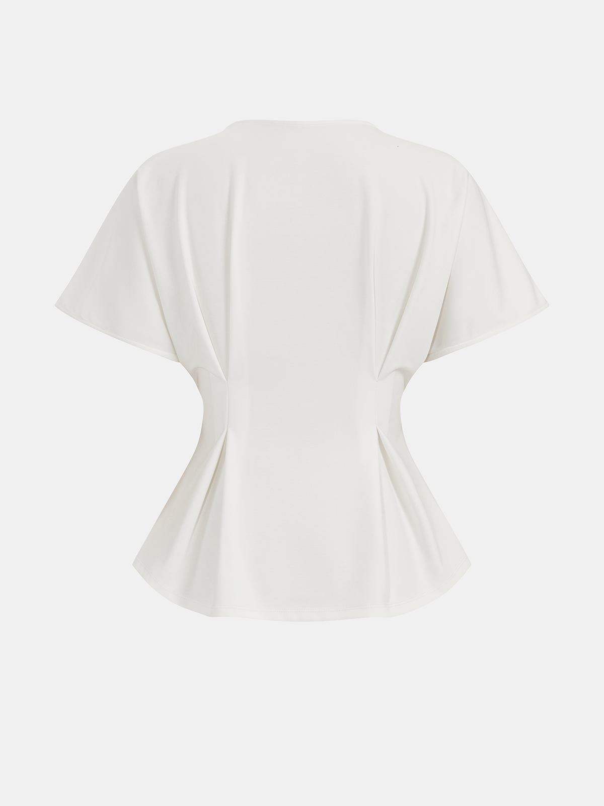 Dolman Sleeve Peplum Fitted Blouse Elegant Office Wear