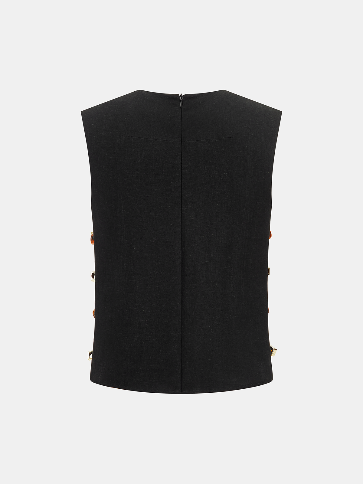 Tortoiseshell Detail Sleeveless Top & Shorts Set for Women Summer Casual