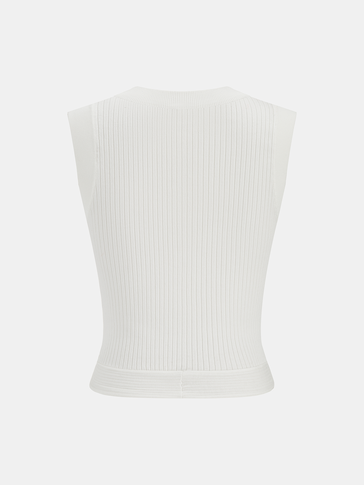 Ribbed Knotted Sweater Vest Cozy Casual Layering Essential