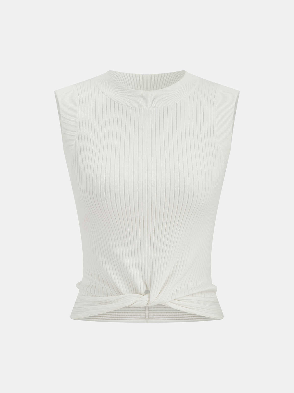 Ribbed Knotted Sweater Vest Cozy Casual Layering Essential