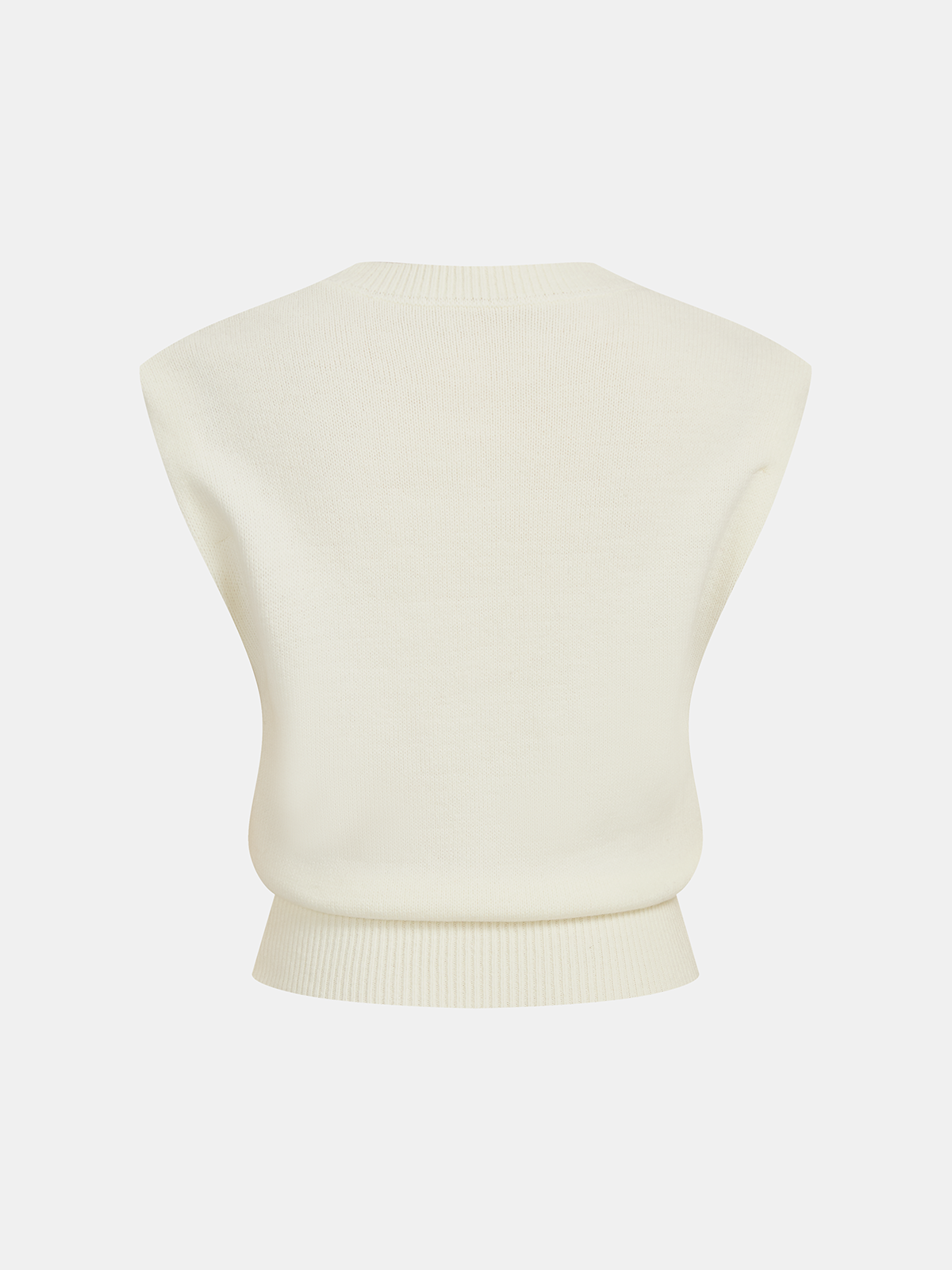 3D Floral Appliqué Knit Vest for Women Spring Collection