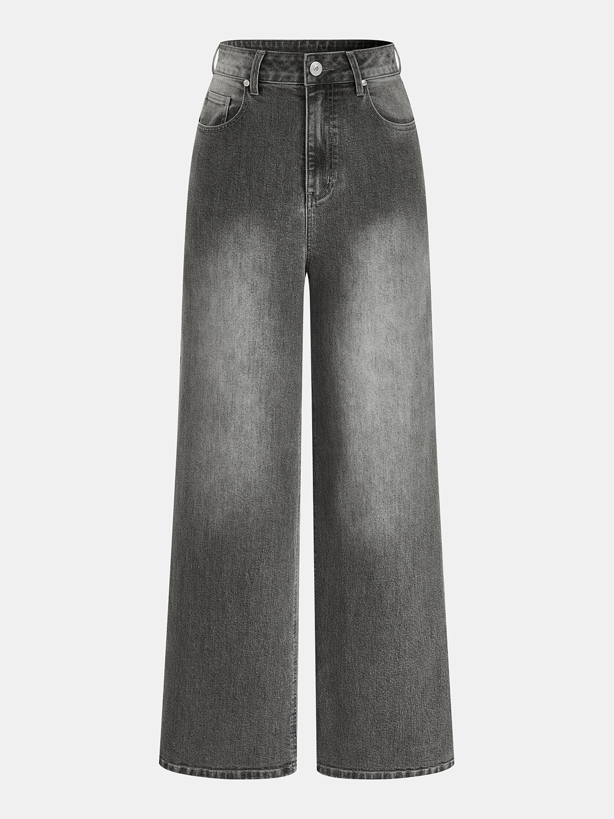 Mid-Waist Wide-Leg Denim Pants for Women Casual Fit Comfortable