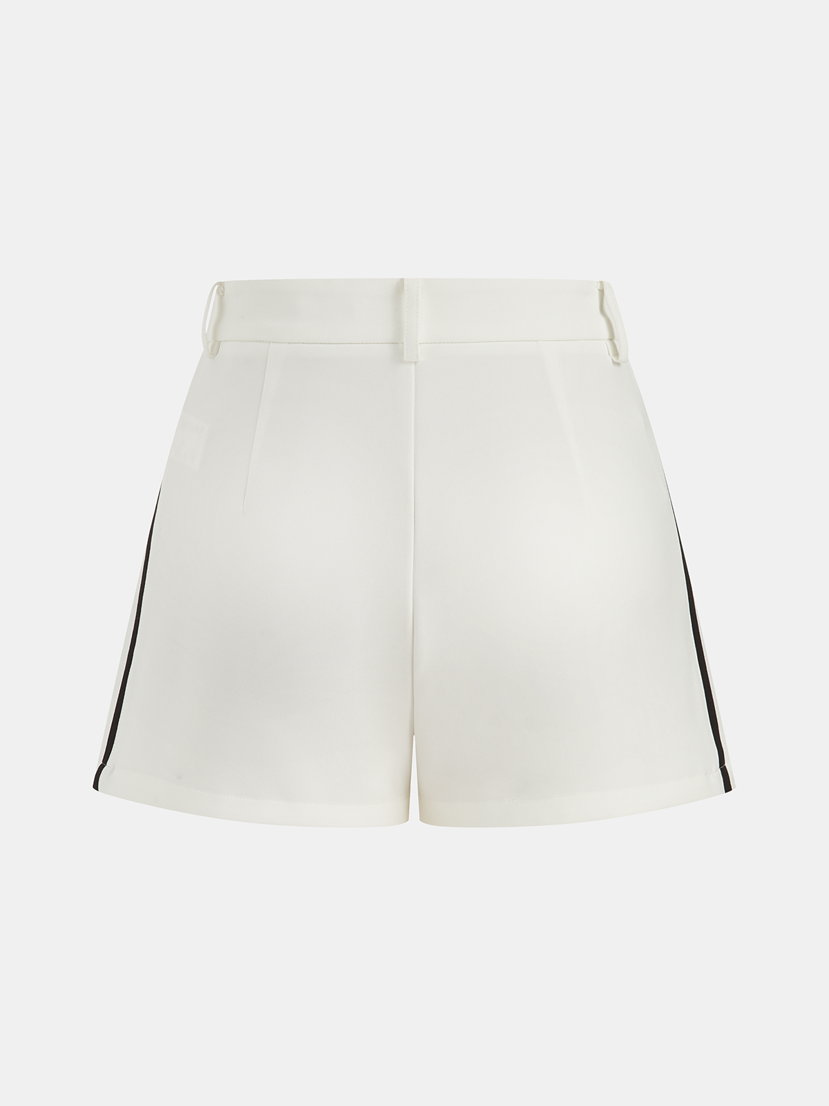 Contrast Trim Belted Halter Top & Shorts Set - Casual Summer Outfit