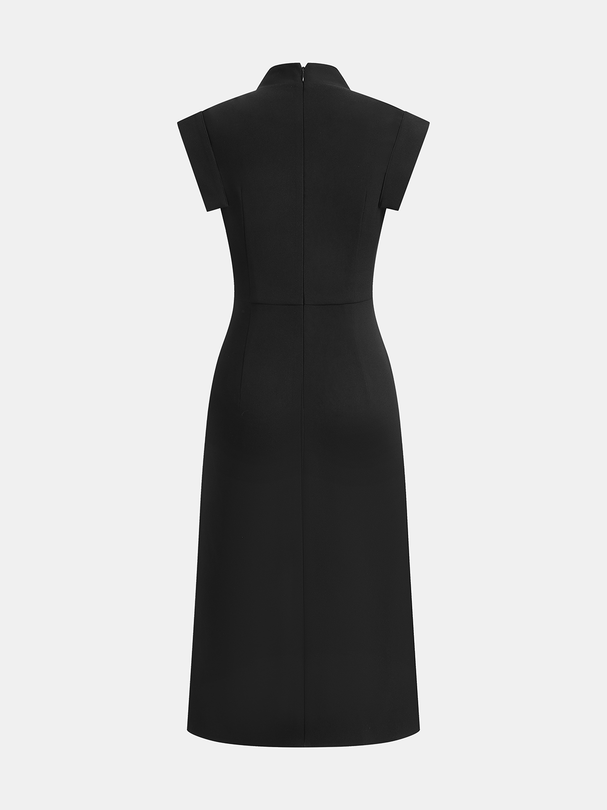 Sleeveless Buckle Split Midi Bodycon Dress for Women Casual Party