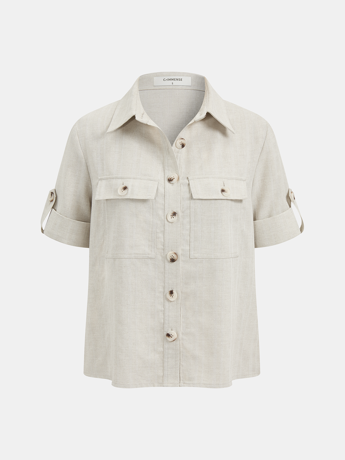 Cotton Linen Knotted Shirt & Belted Pants Set for Women Summer Casual Look