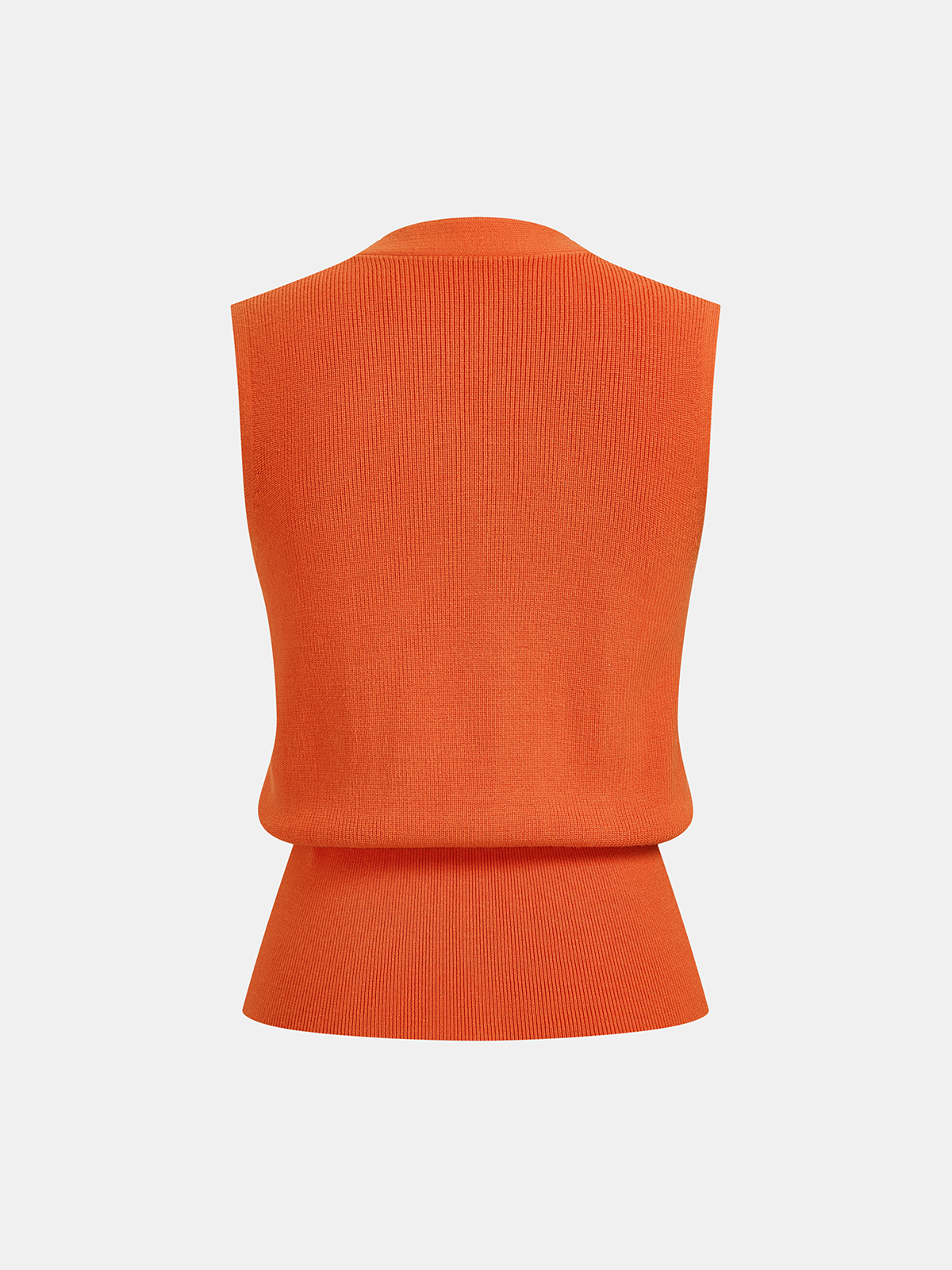 Decorative Button V Neck Knit Vest with Sleeveless Design for Women