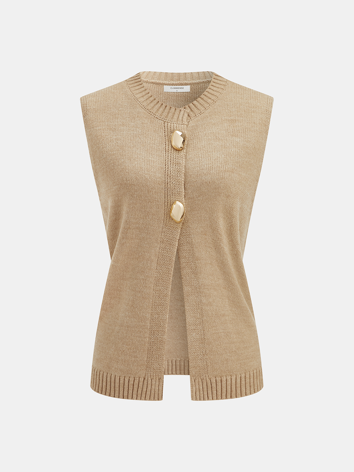 Metal Button Wool Blend Sweater Vest - Cozy Unisex Winter Fashion Layer