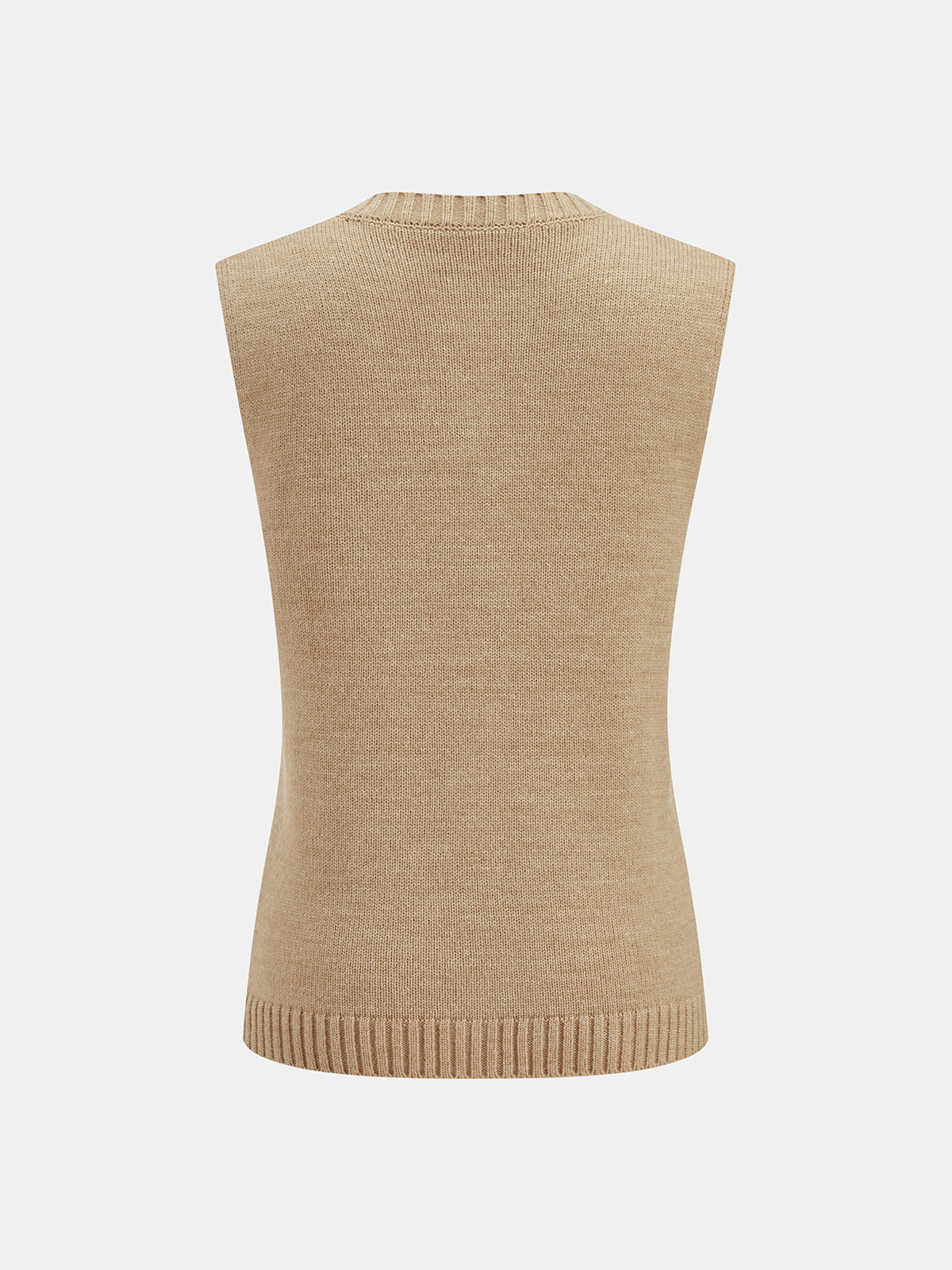 Metal Button Wool Blend Sweater Vest - Cozy Unisex Winter Fashion Layer