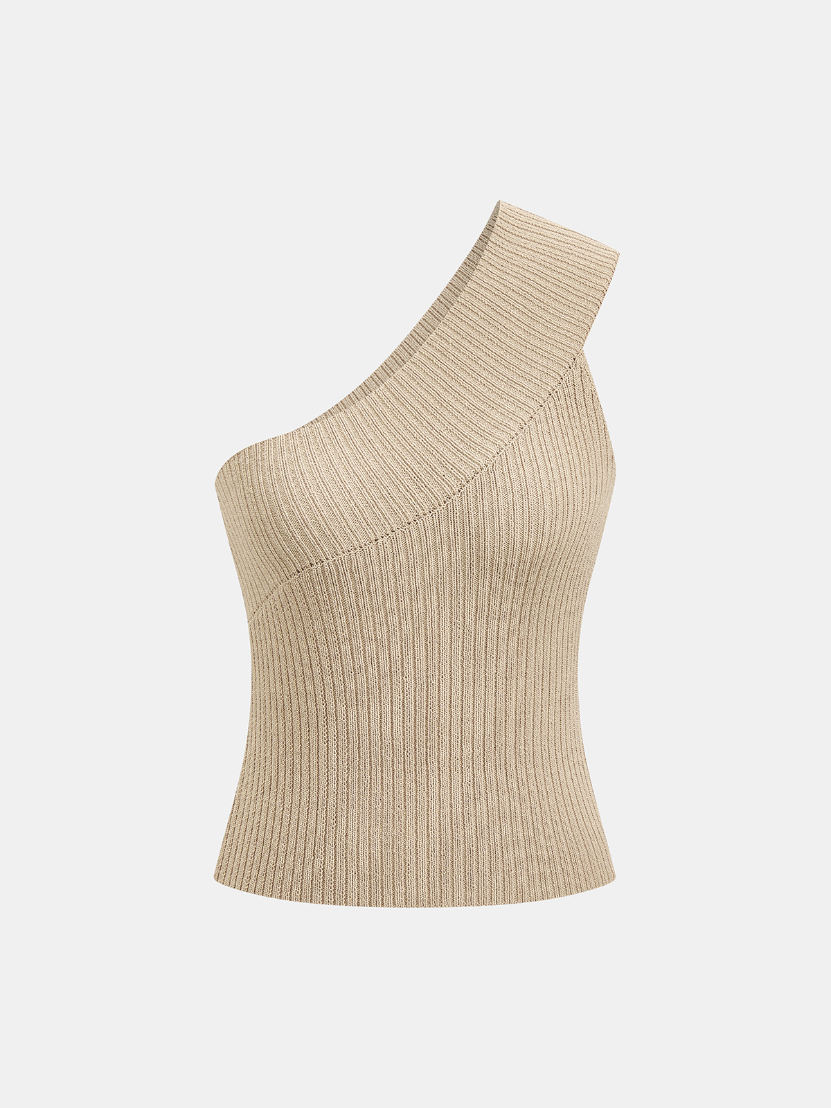 One Shoulder Ribbed Knit Tank Top for Women Summer Casual