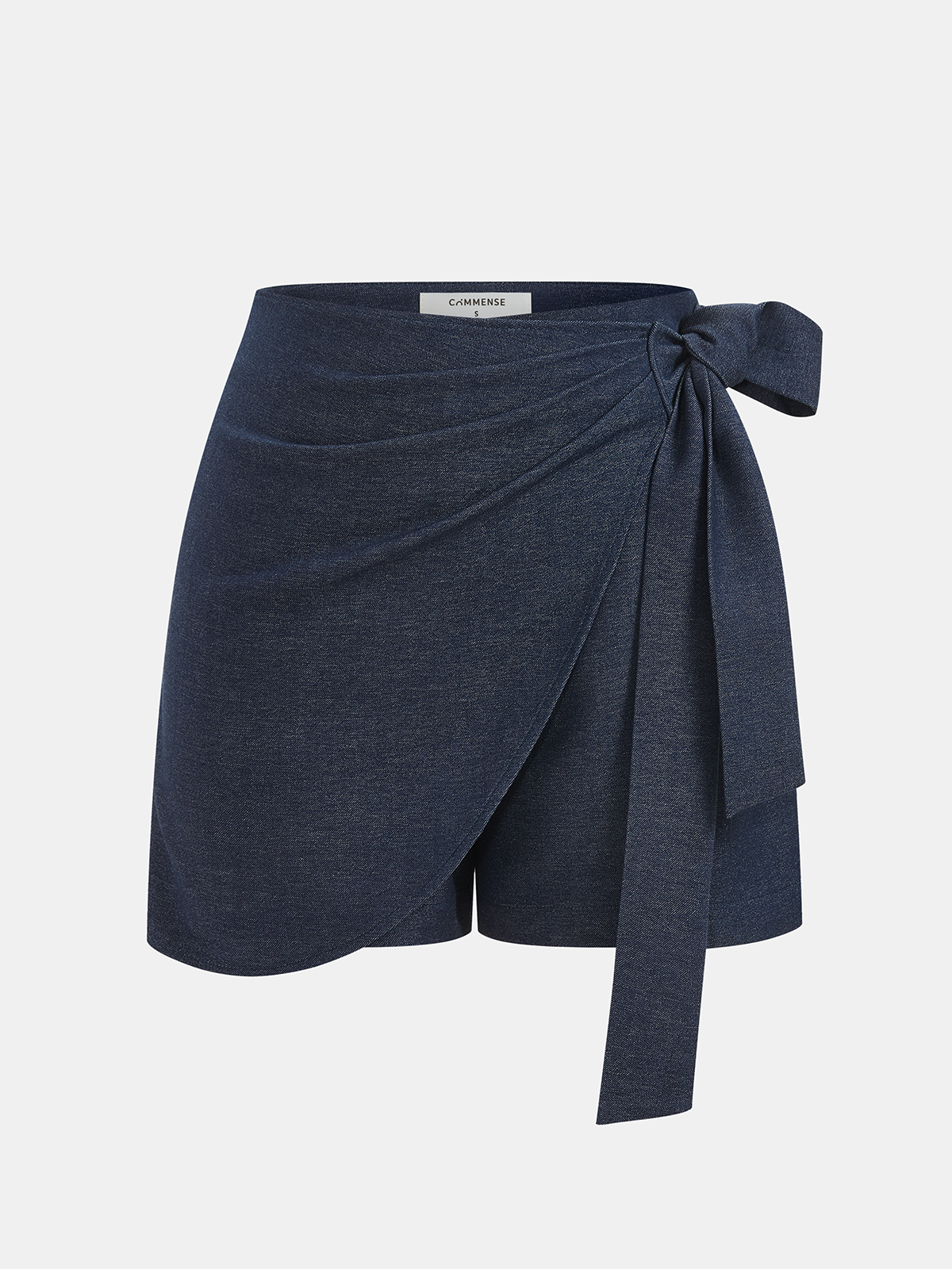 Tie Waist Wrap Skort with Trendy Asymmetrical Cut