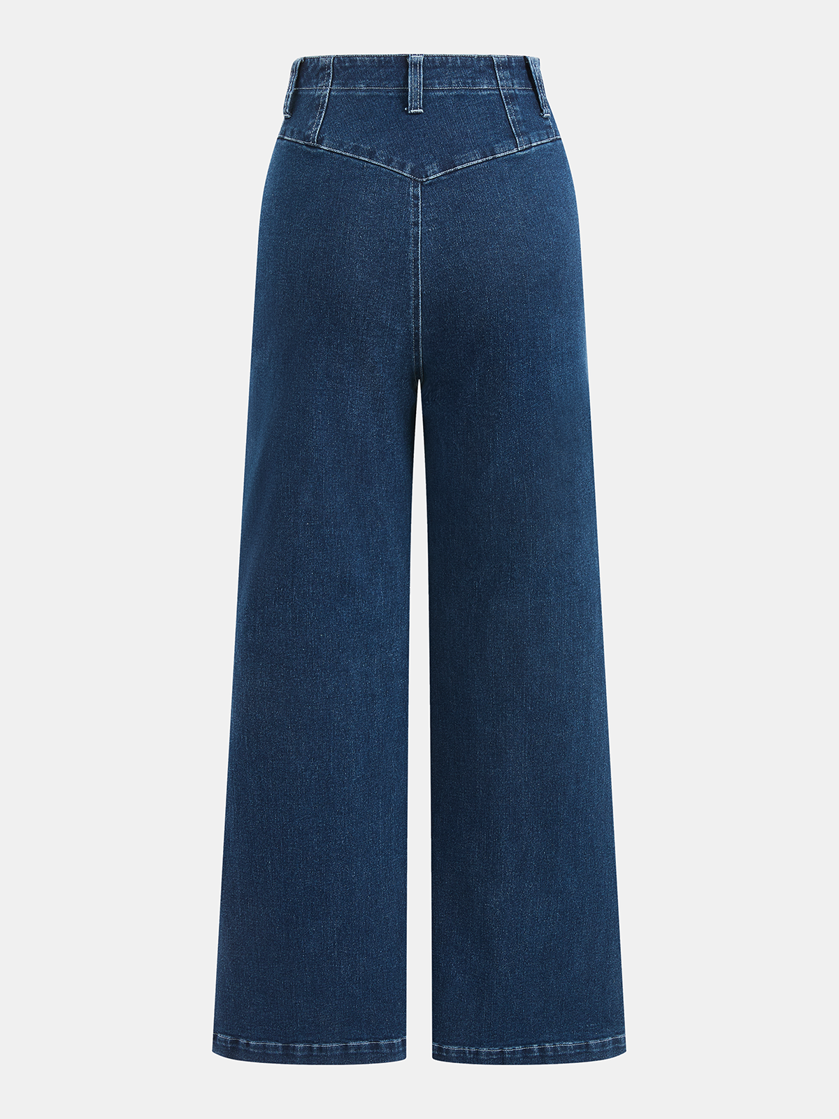 Mid-Waist Straight-Leg Denim Pants for Women Classic Fit