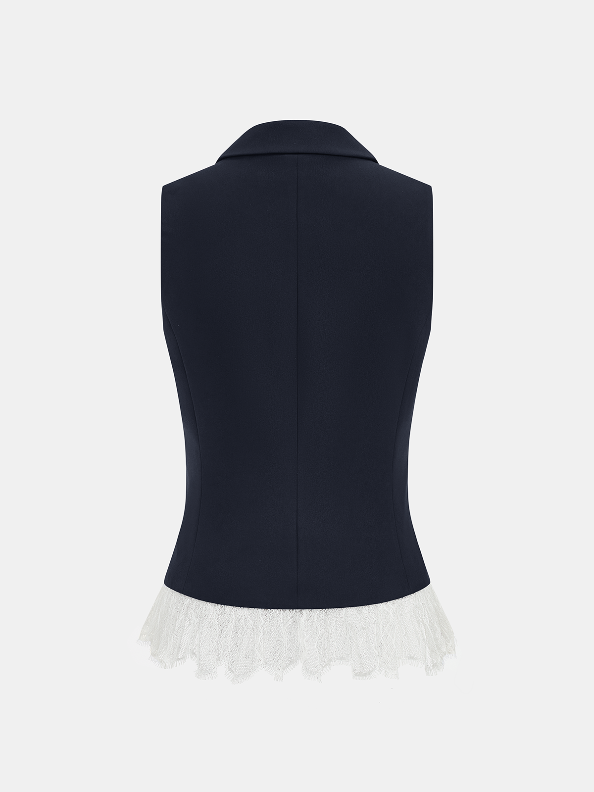 Lace Trim Blazer Vest & Shorts Set for Women's Formal Wear