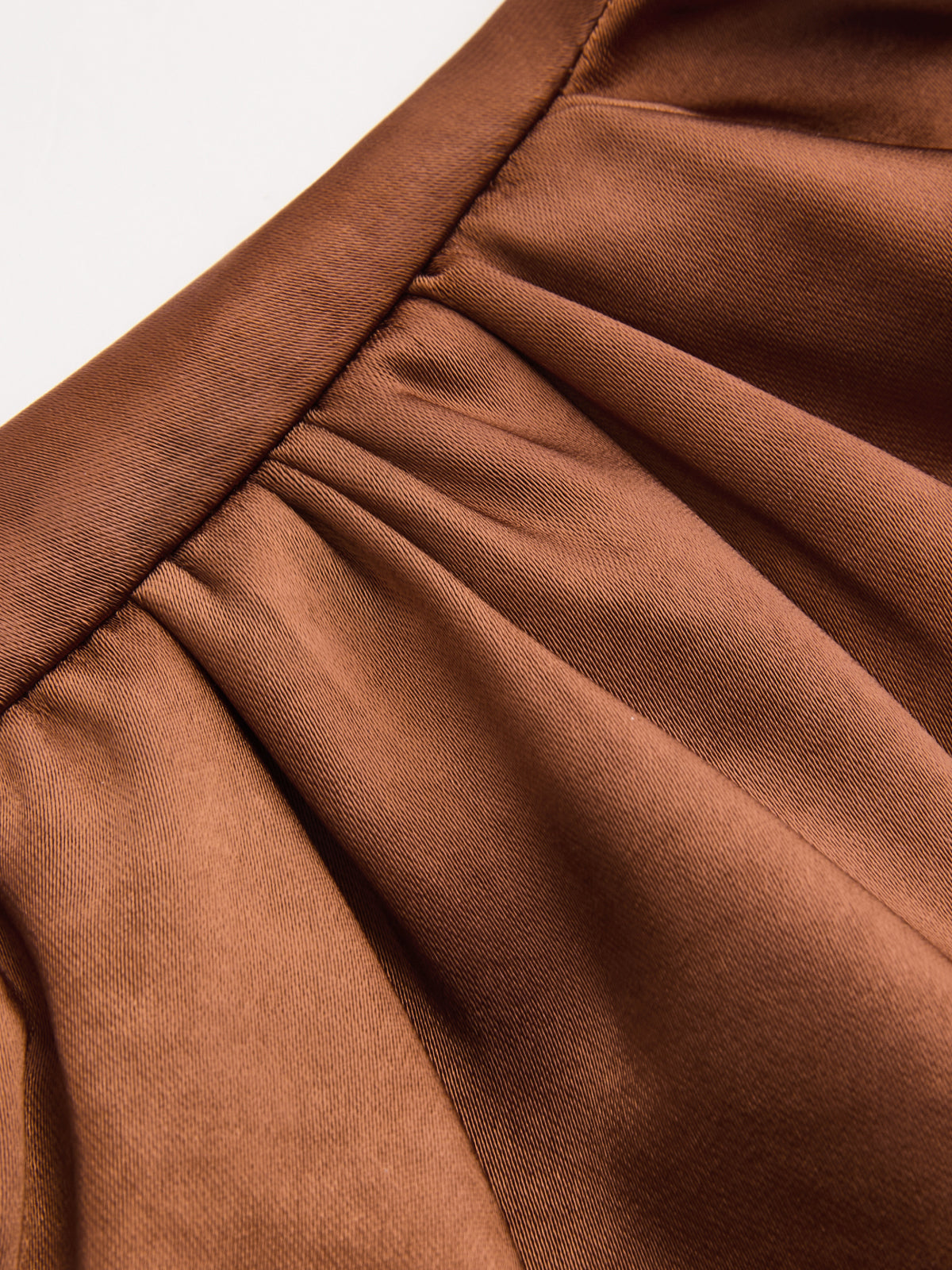 Satin Ruched Top & Wide Leg Pants Set for Women, Elegant Evening Wear