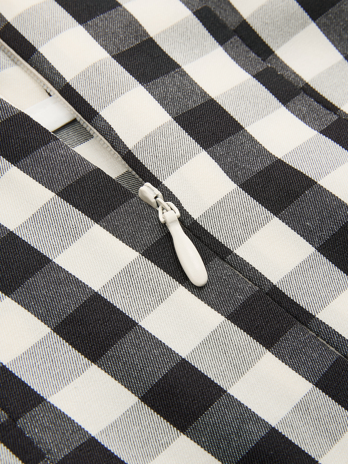 Gingham High-Waisted Pleated Midi Skirt for Women Casual Summer Style