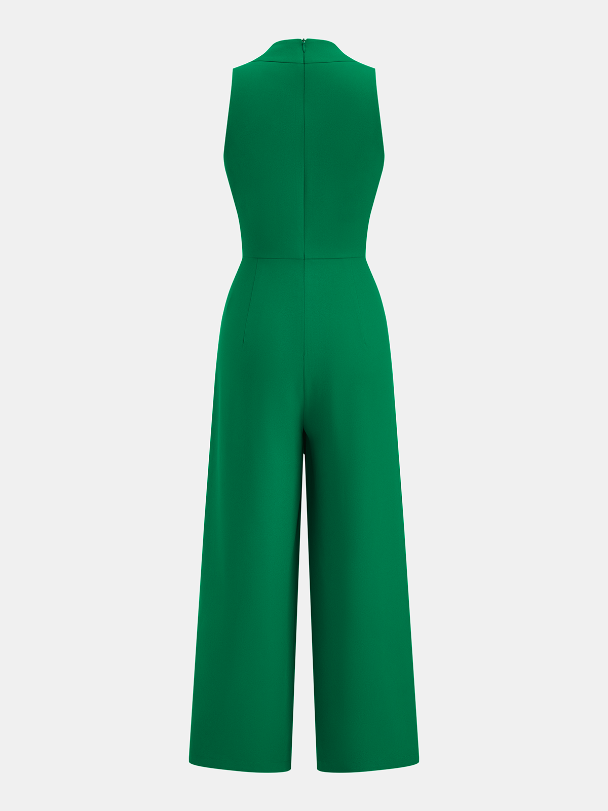 Sleeveless V-Neck Tie Waist Wide-Leg Jumpsuit for Women, Stylish Chic Comfortable