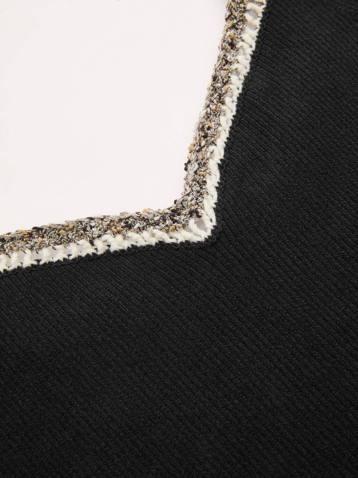 Contrast Trim Ribbed Knit Sleeveless Tank Top Essentials