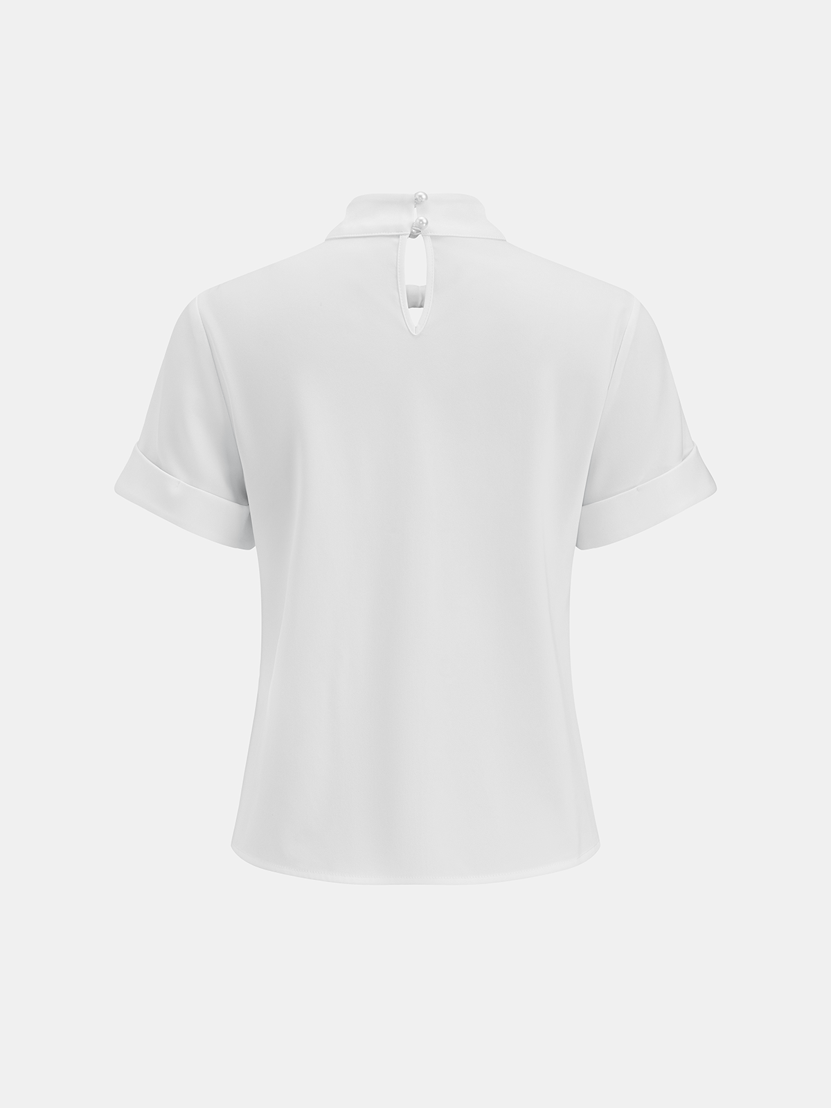 Keyhole Twisted Neck Short Sleeve Blouse Women's Fashion Top Casual Wear