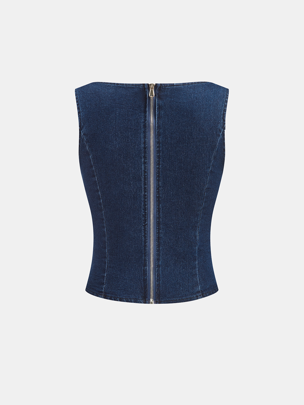 Sleeveless Denim Top Flared Pants Set Trendy Casual Outfit