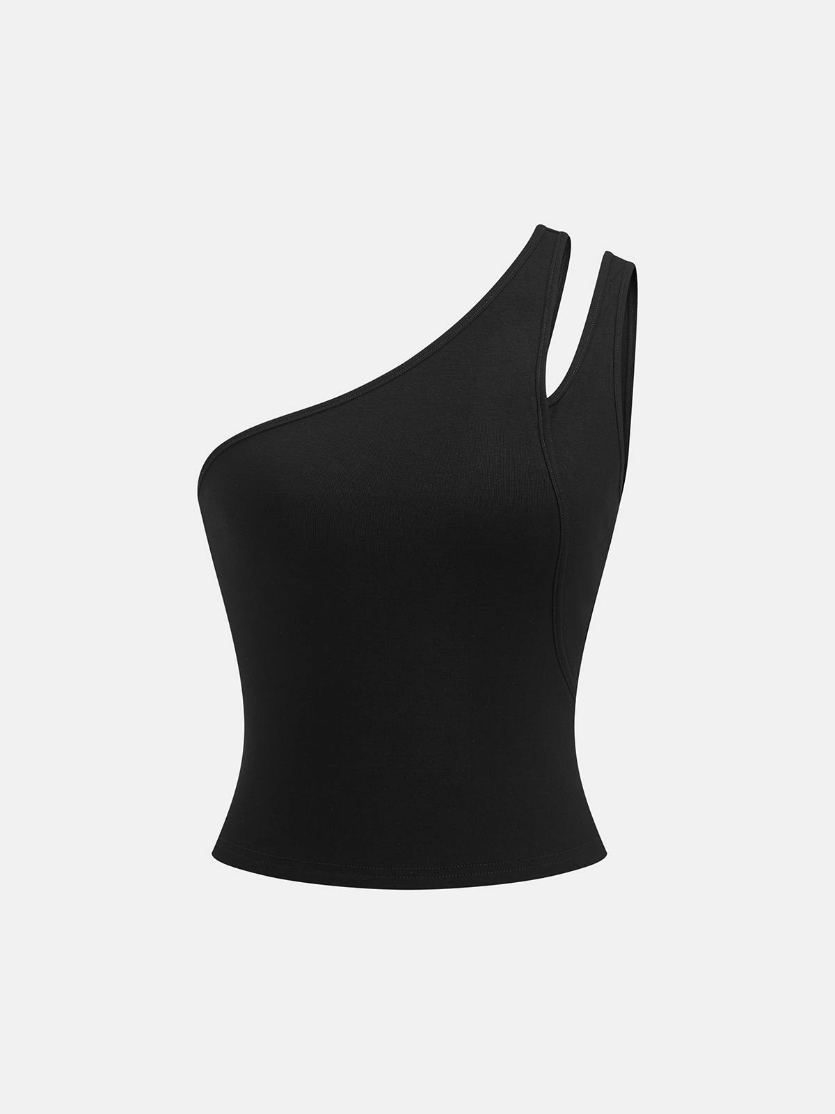 One Shoulder Asymmetric Slim Tank Top for Women, Versatile Summer Wear