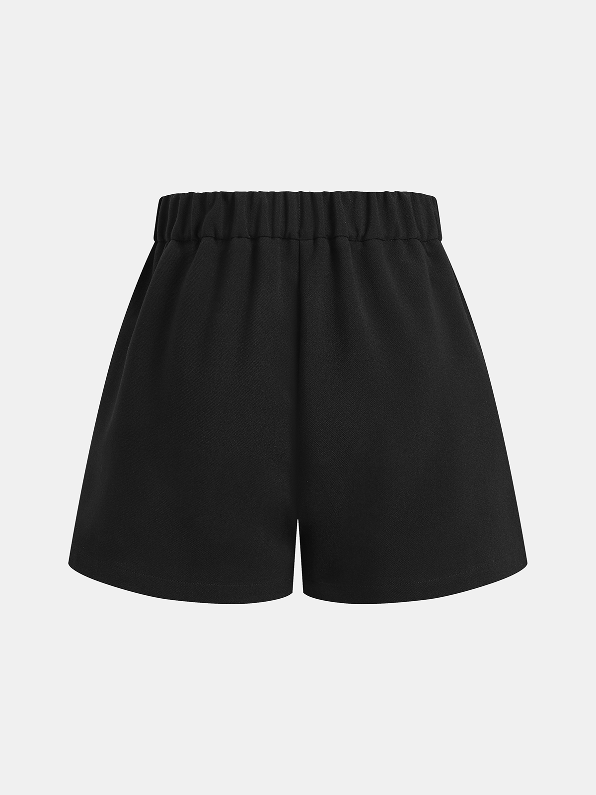 Mid Waist Metal Buckle A-Line Shorts for Women Casual Summer