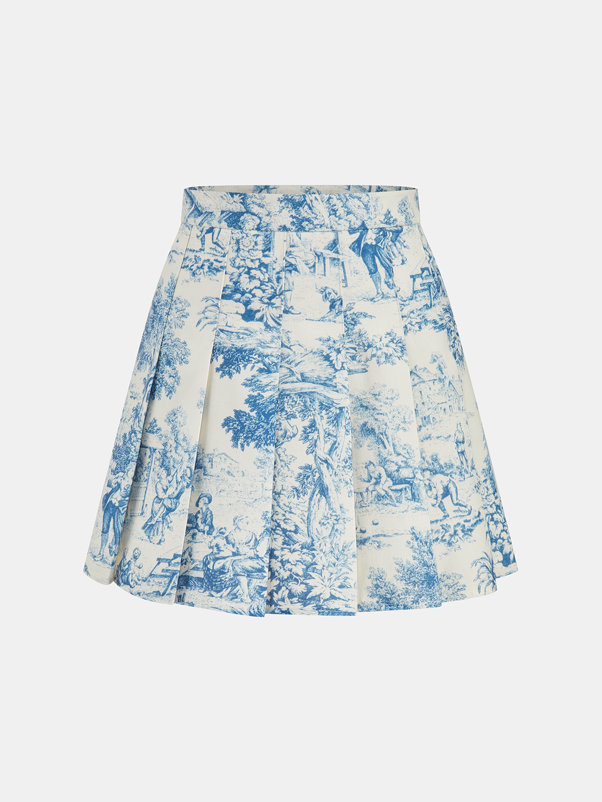 Toile Print Vest & Pleated Skirt Set for Women Spring Collection