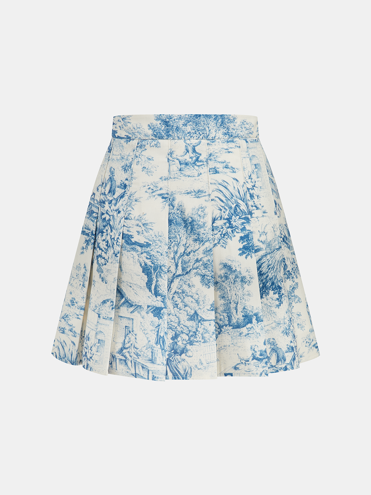 Toile Print Vest & Pleated Skirt Set for Women Spring Collection