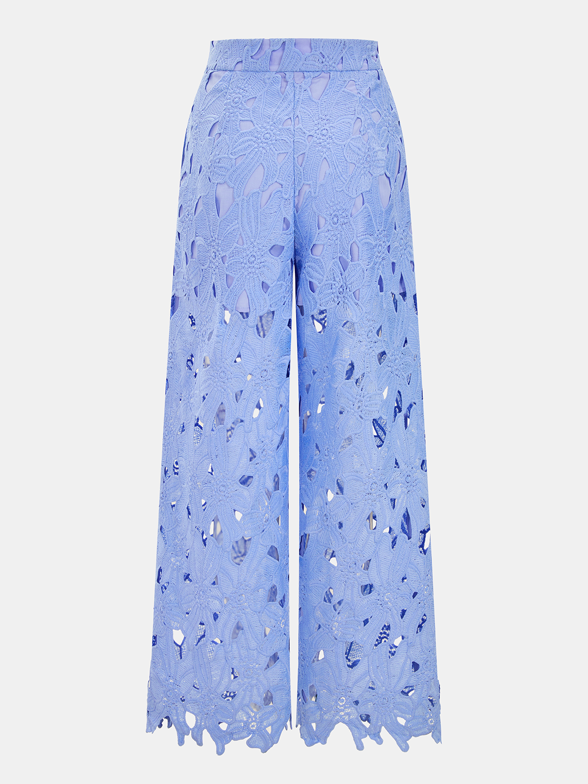 Cutout Lace Short Sleeve Top & Elegant Pants Set for Women