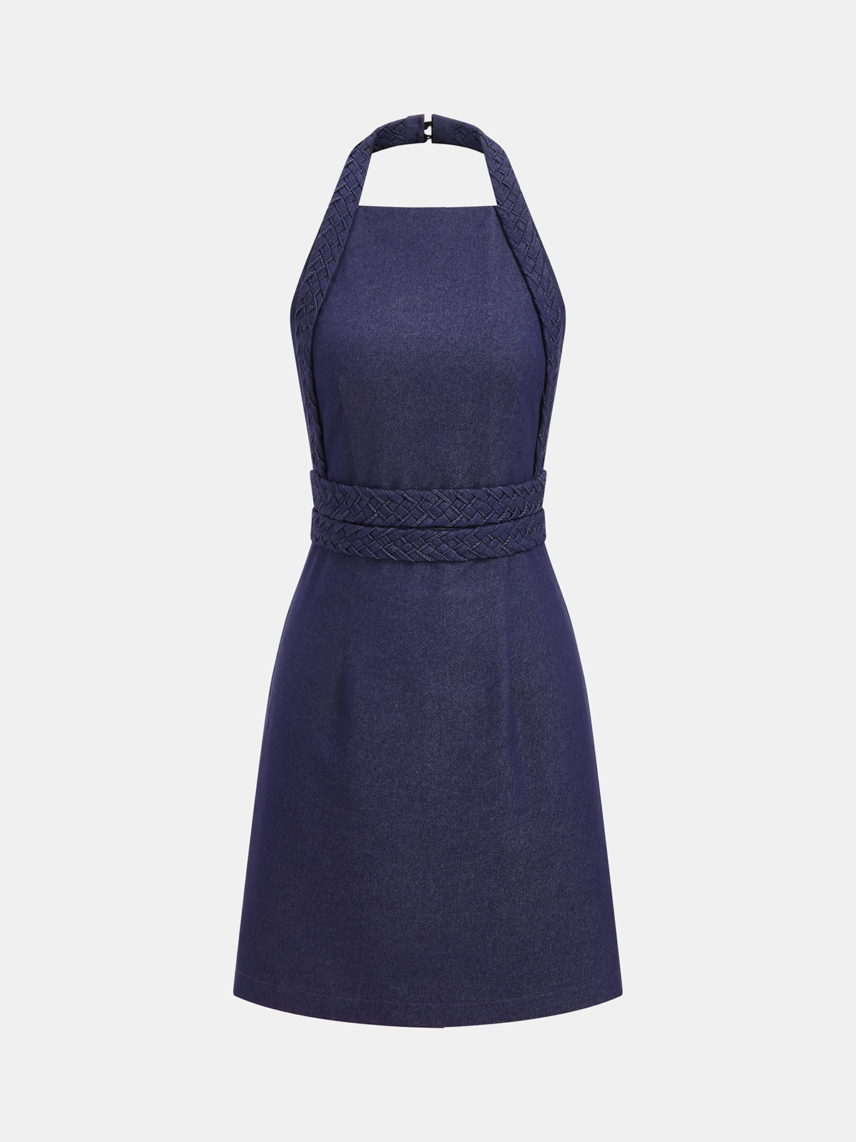 Braided Halter Backless Mini Dress Summer Beachwear Women's Fashion
