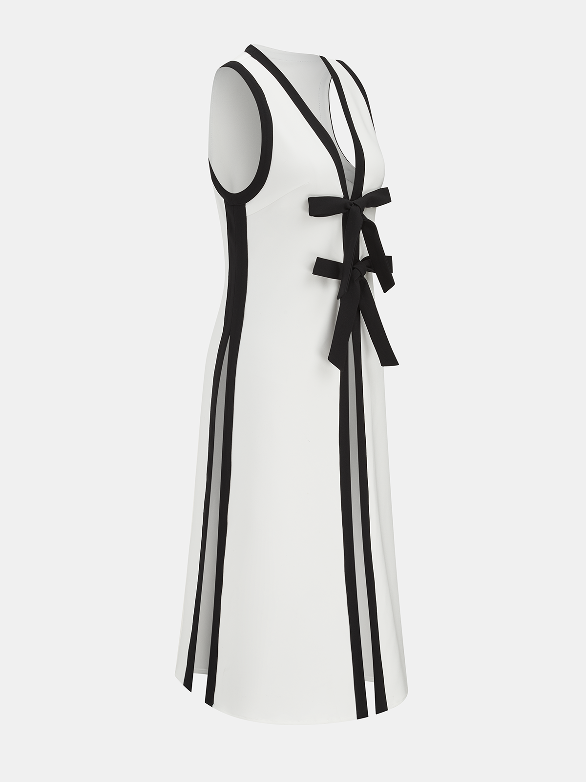 Bow Tie Longline Vest Coat & Pants Set for Formal Events