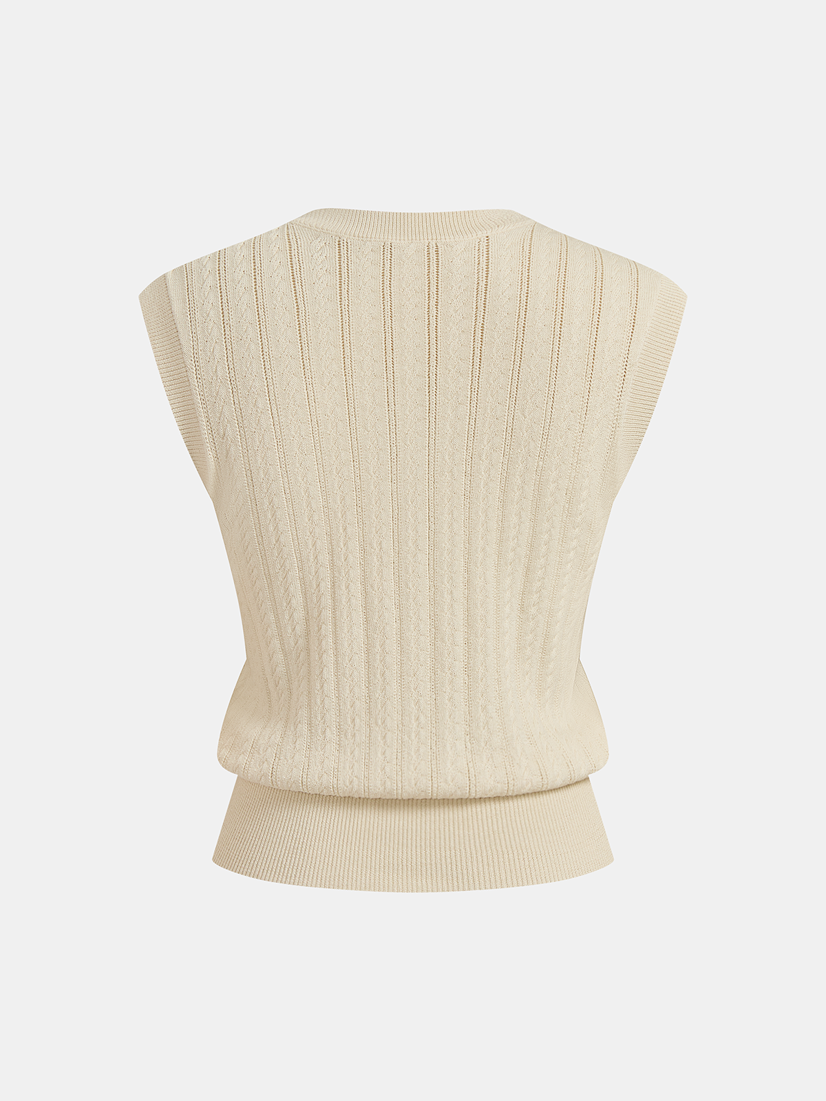 Cable Knit Sleeveless Henley Sweater Vest for Women Comfortable Layering Piece
