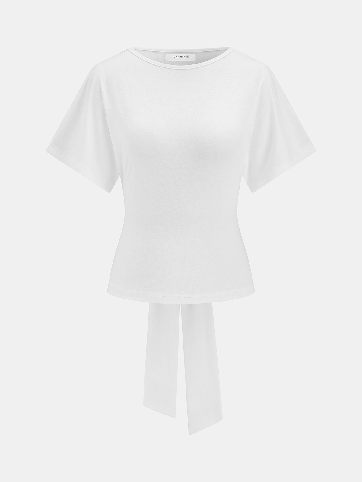 Back Tie Short Sleeve Top Lightweight Casual Summer Blouse