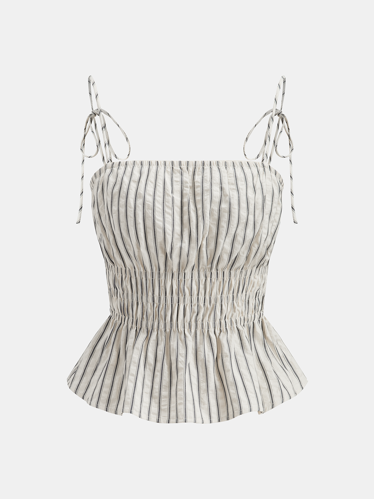 Striped Peplum Cami Top & Maxi Skirt Set for Women Summer Style