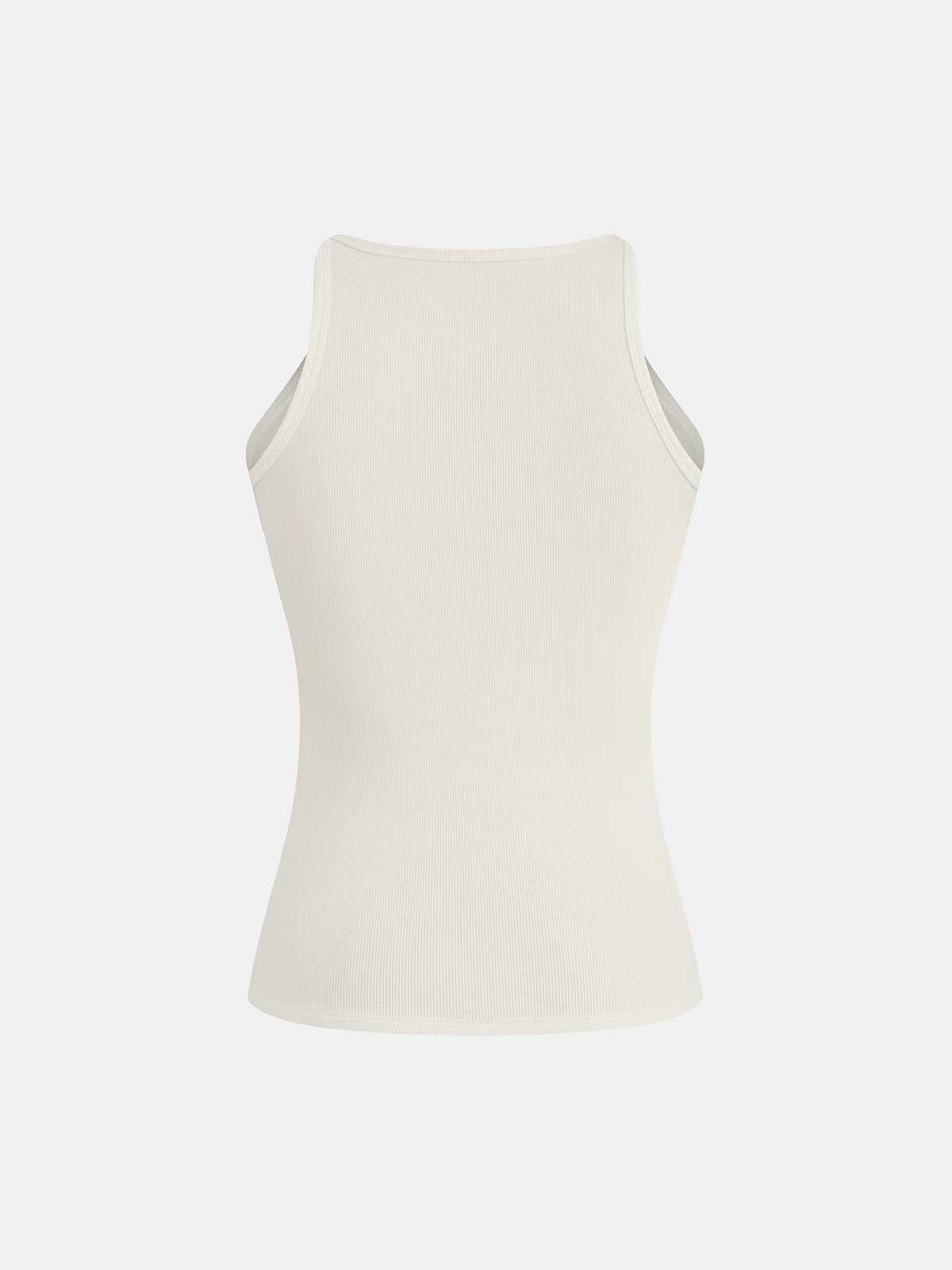 Ribbed Stretchy Faux Leather Buckle Vintage Tank Top with Adjustable Straps