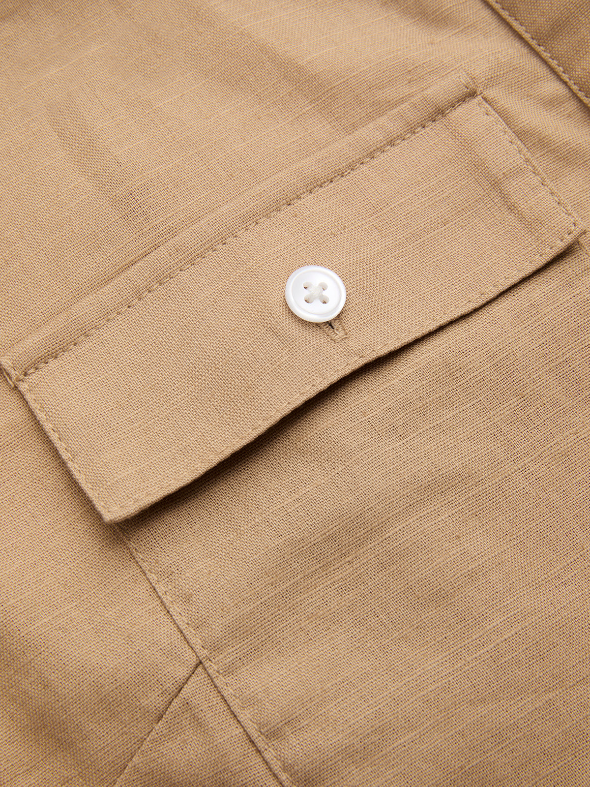 "Linen-Cotton Drawstring Cropped Shirt - Casual Summer Top"