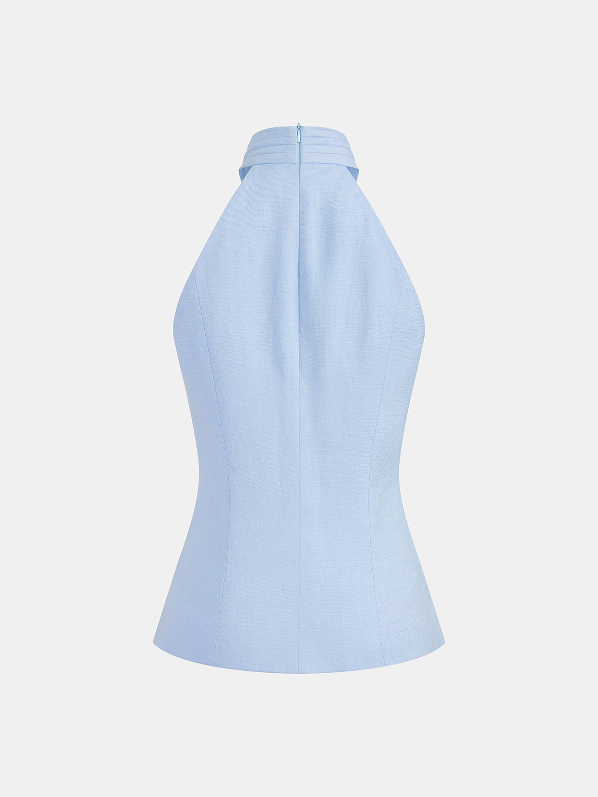 "Comfortable Tencel Blend Halter Buttoned Vest & Shorts Set for Summer"