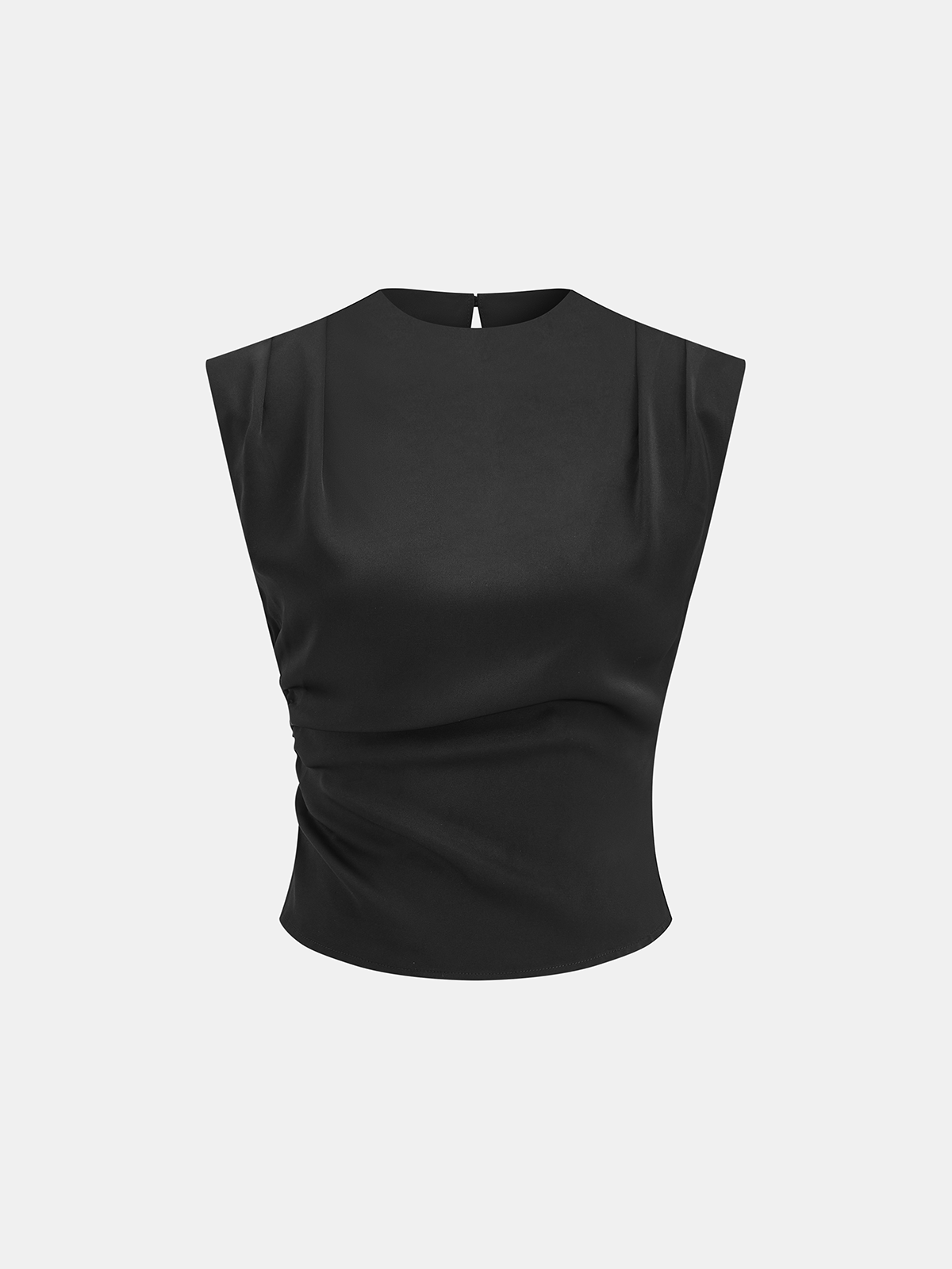 Sleeveless Ruched Top & Pleated Pants Set for Women's Fashion