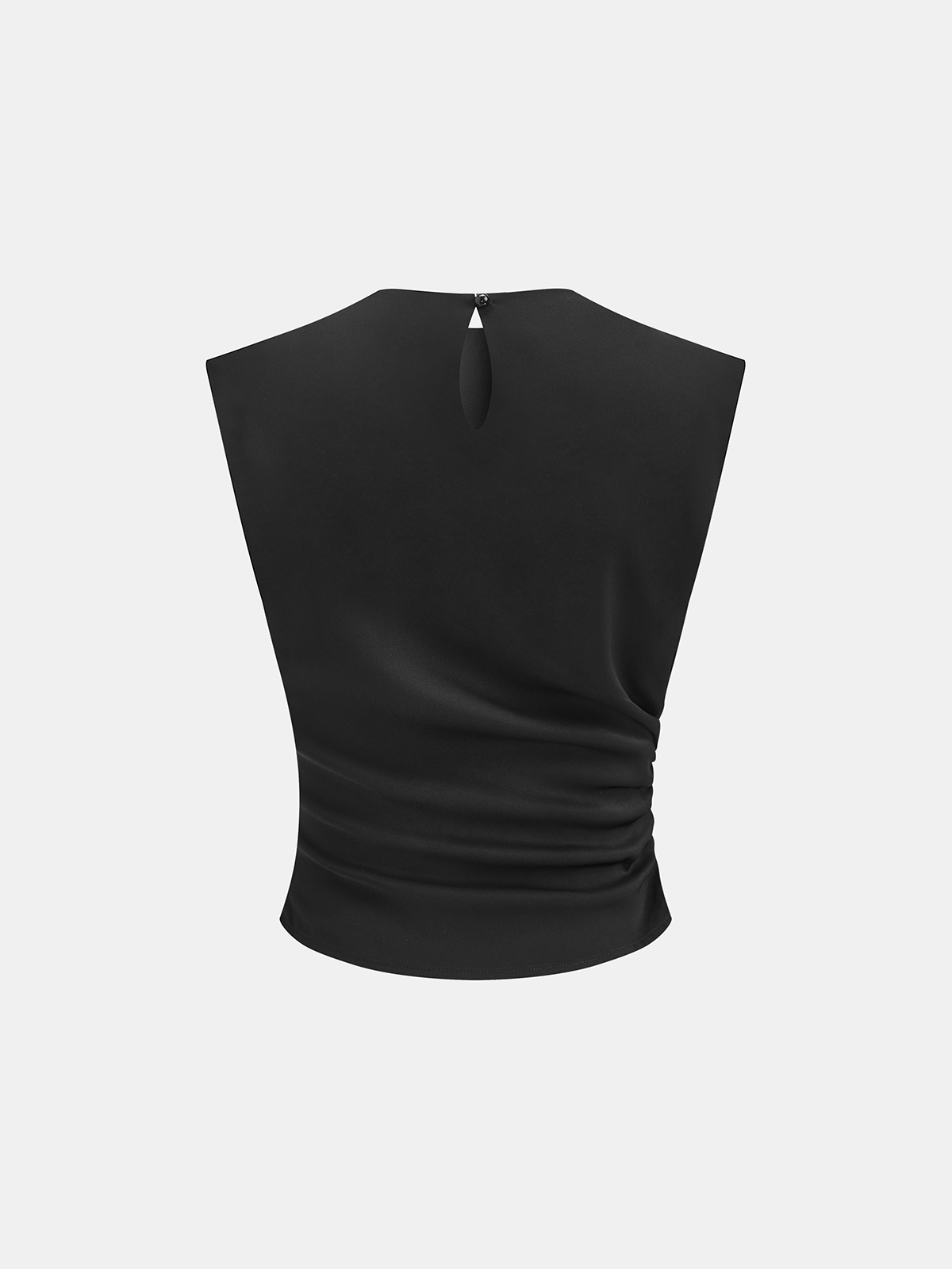 Sleeveless Ruched Top & Pleated Pants Set for Women's Fashion