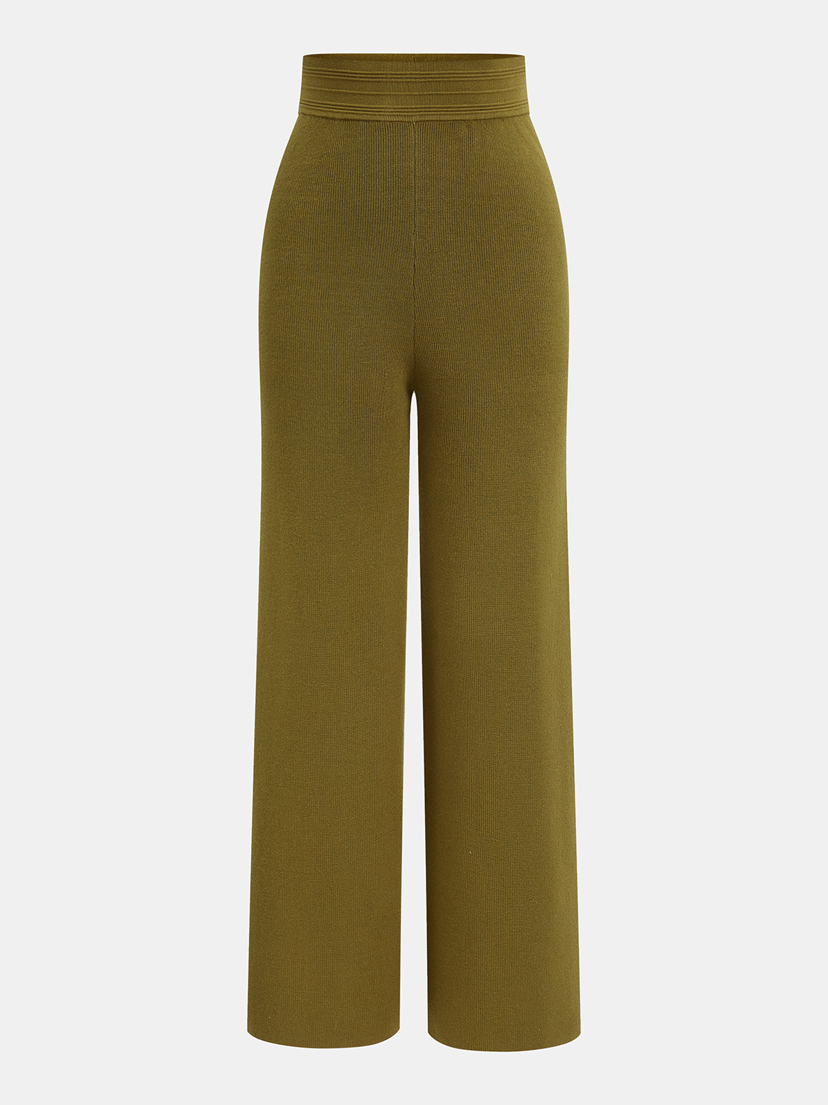 Knit Vest & Elastic Waistband Pants Set Cozy Comfort Fit