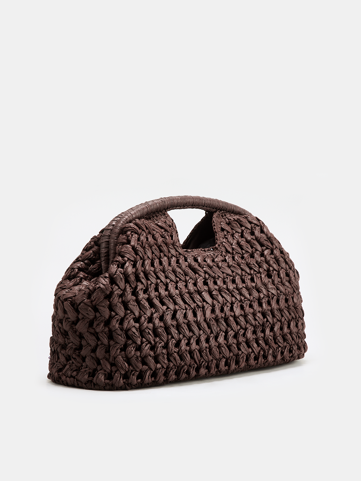 Straw Woven Cloud Clutch Bag Lightweight Bohemian Style Handmade